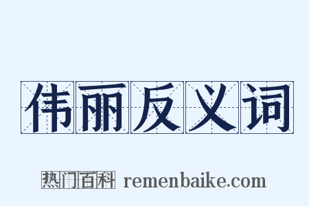 伟丽反义词是什么意思的图片